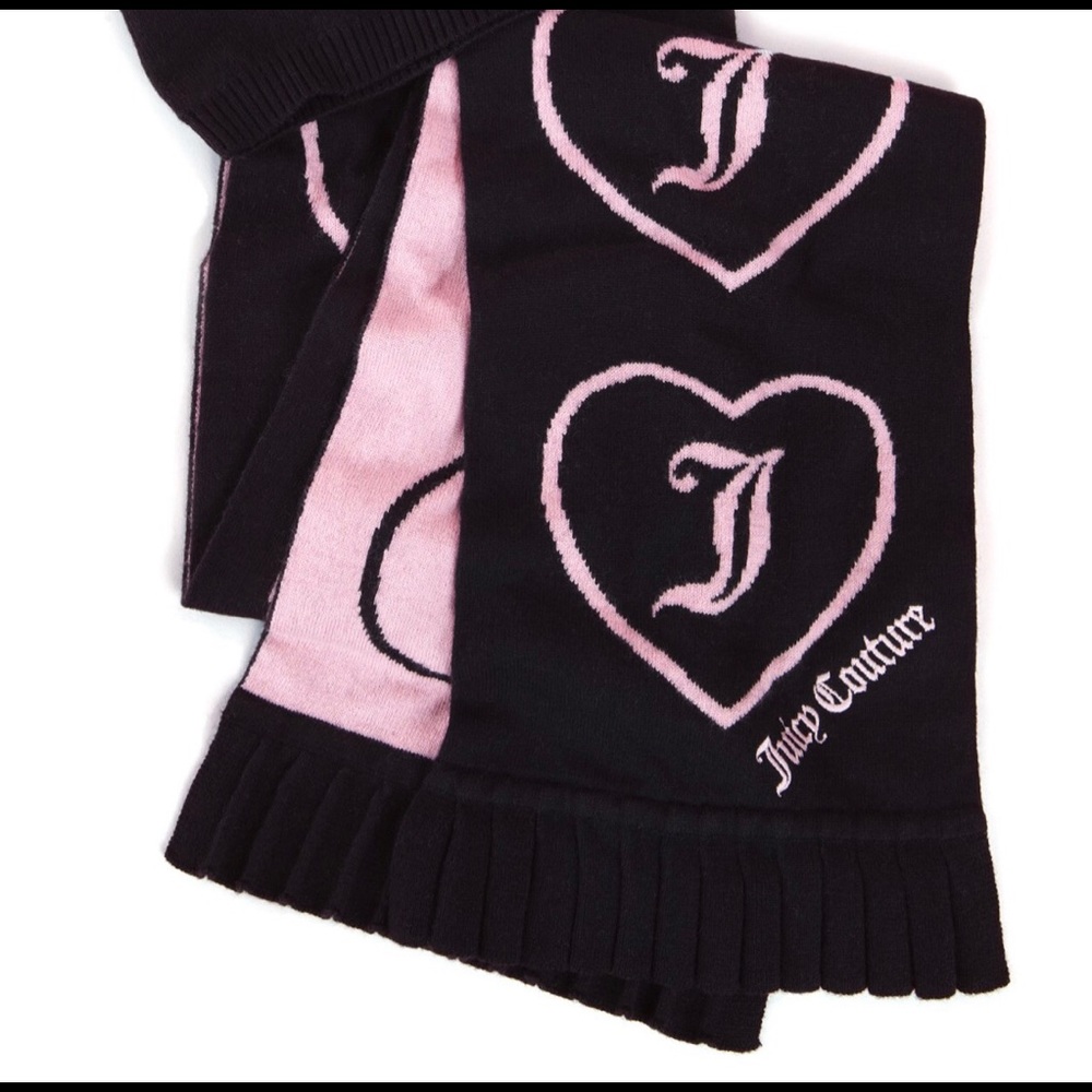 Pink/ black Juicy Couture scarf